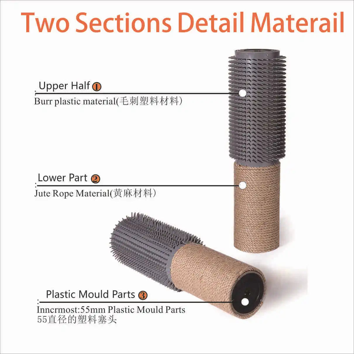 Cat Tree Use Cat Scratching Post with Scratching Sticker Massager for Cat Climbing Replacement Post Sisal Rope Scratch Furniture
