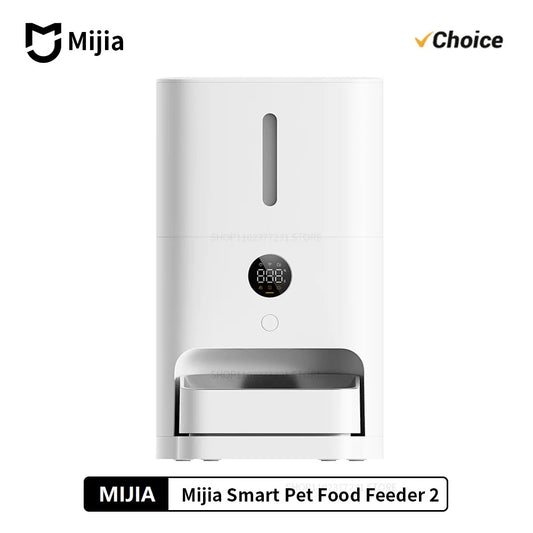New Mijia Smart Pet Feeder 2 MJWSQ02 HD-large Screen 5L Large Capacity Precise Weighing Spare battery FoodShortage Remind