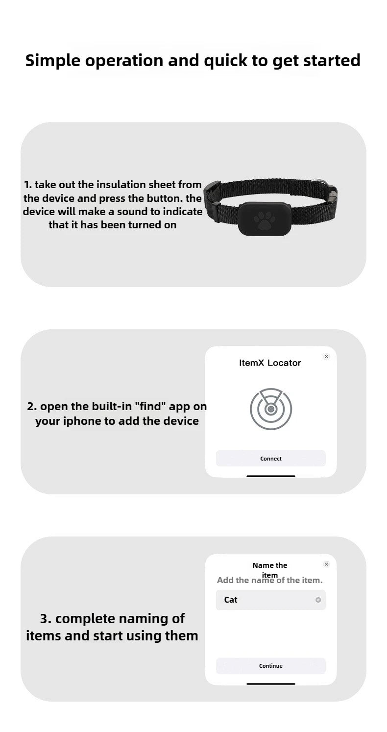 GPS Tracking Collar for Cats – Long Battery Life, Safety & Location Tracking