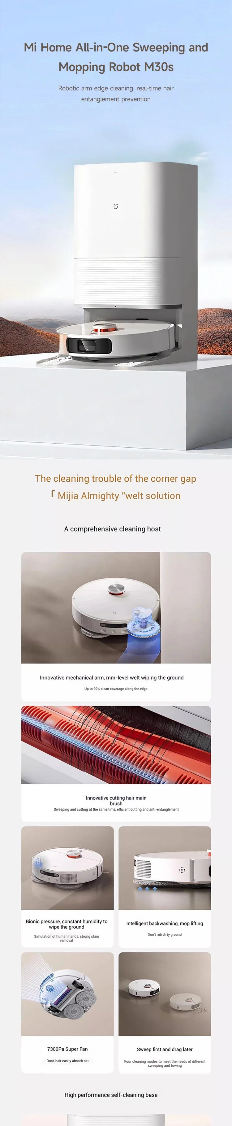 Xiaomi Robot Vacuum & Mop for Pet Hair – Auto Empty, Self-Wash