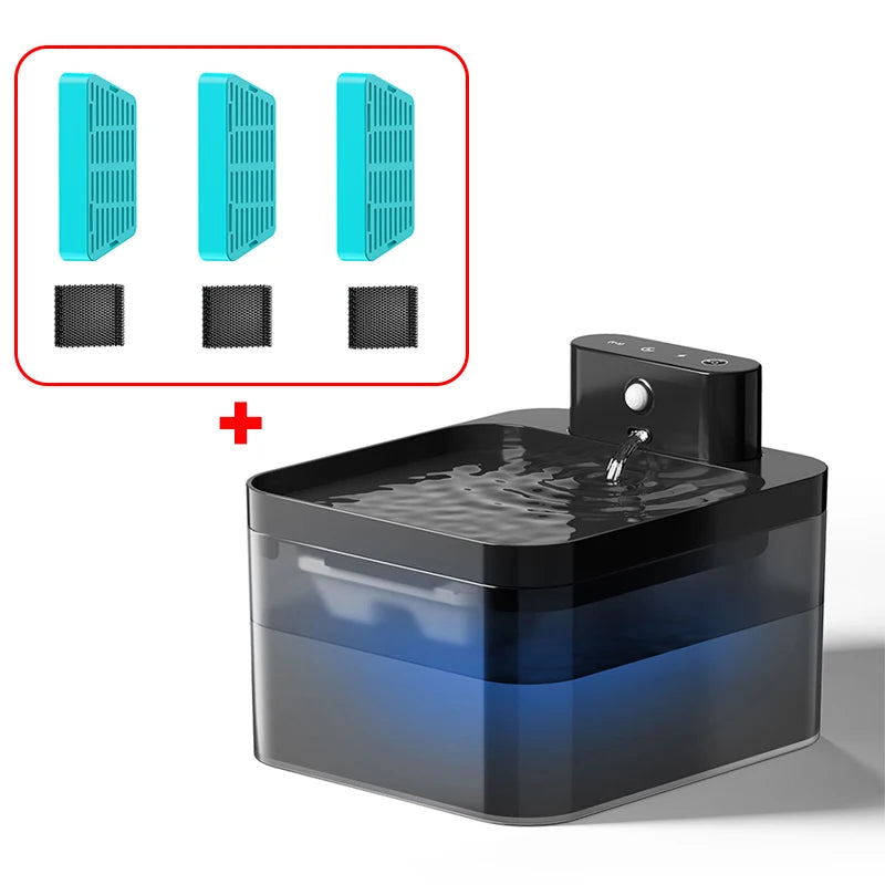 Wireless Auto Cat Water Fountain – Silent Pump, Fresh Filtered Water for Cats