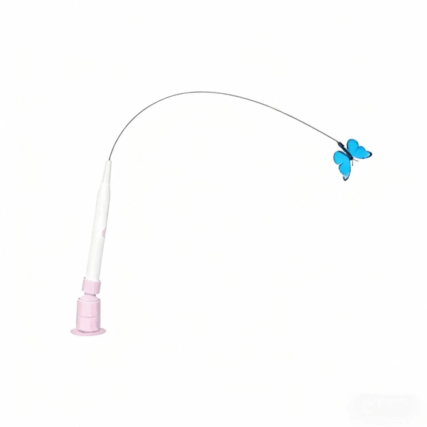 BOOTEELY Electric Butterfly Cat Toy – Suction Cup, Self-Entertaining, Steel Wire Wand