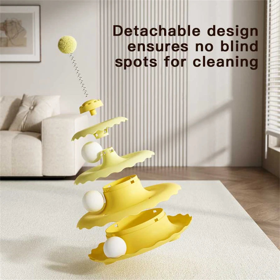 Turntable Interactive Cat Teaser Toy