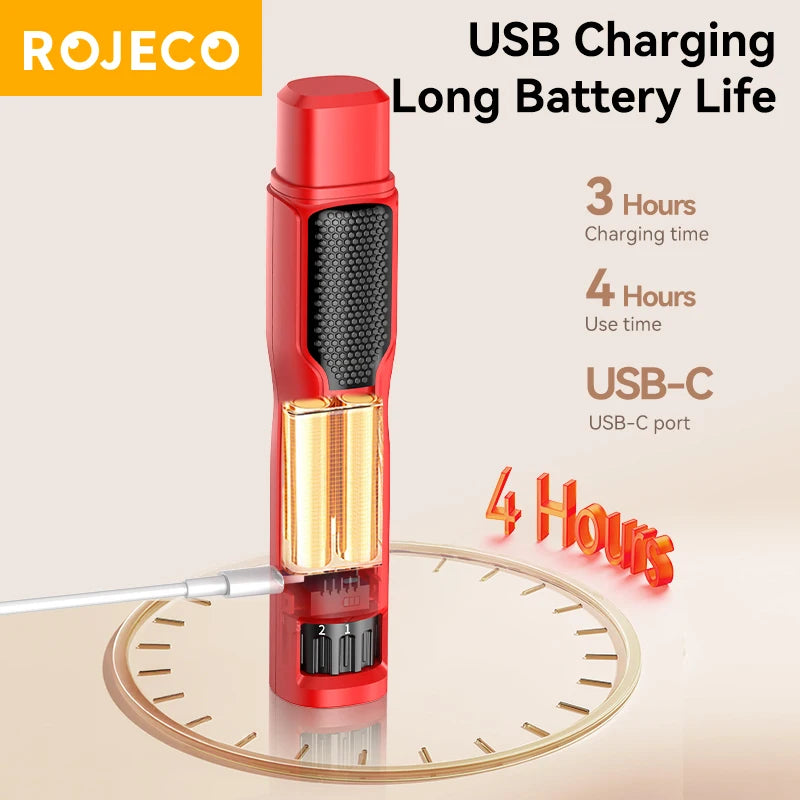 ROJECO Electric Pet Nail Grinder – Rechargeable, LED Light, 7-Speed for Cats & Dogs