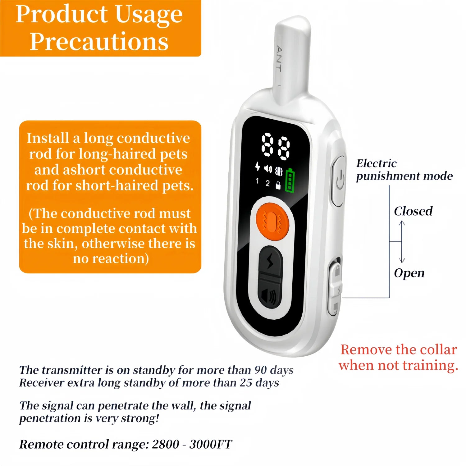 Waggy Tail YHLC rechargeable automatic anti-bark dog training collar with electronic bark stopper, shown on a dog.