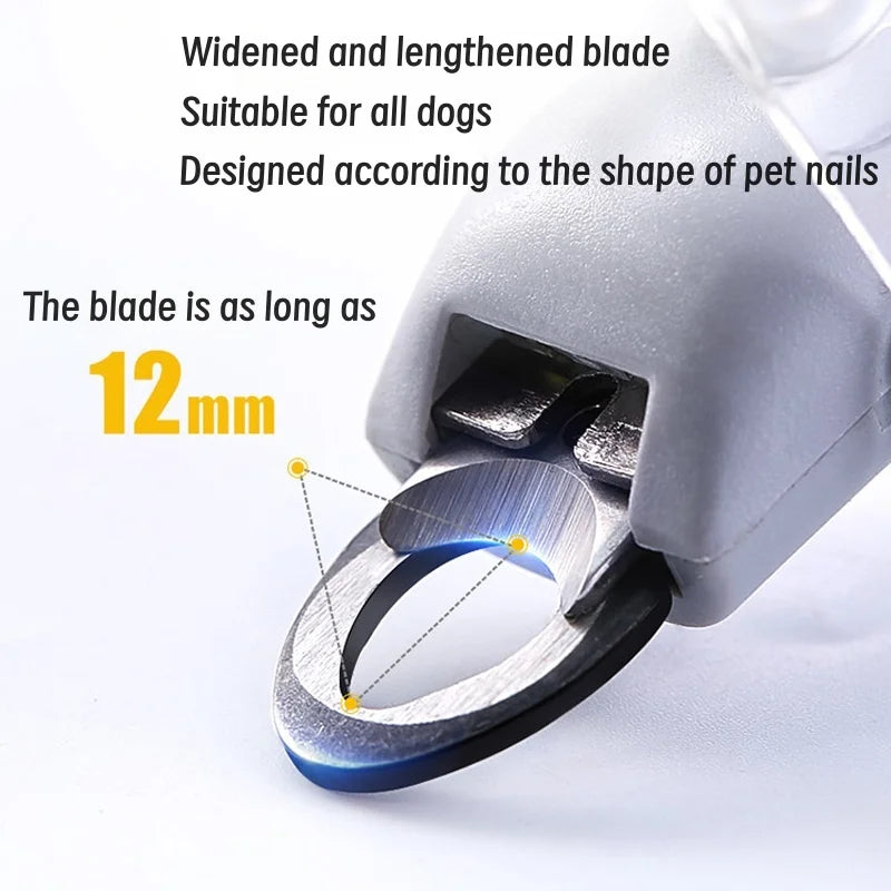 Pet cat and dog nail clippers with LED light, polishing and cleaning supplies