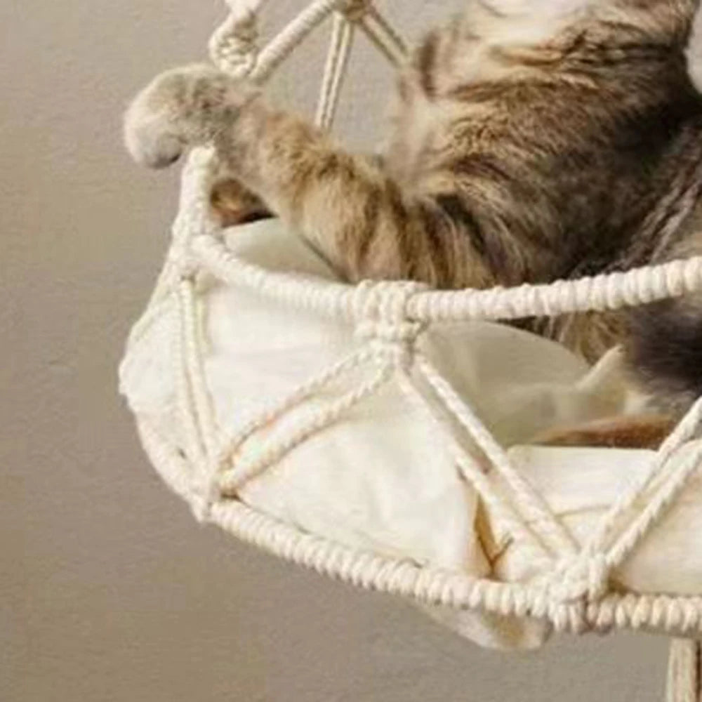 Hand-Woven Kitten Hammock Hanging Cat Bed
