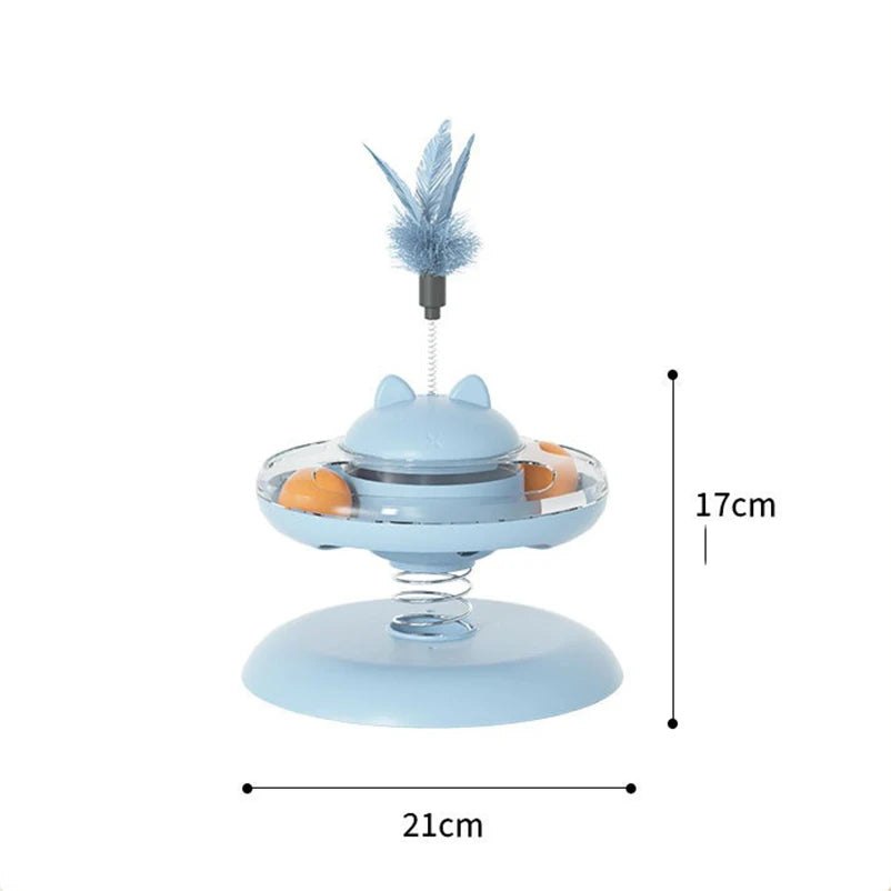 Cat Track Ball & Food Leakage Turntable – Interactive Self-Play Pet Toy Set