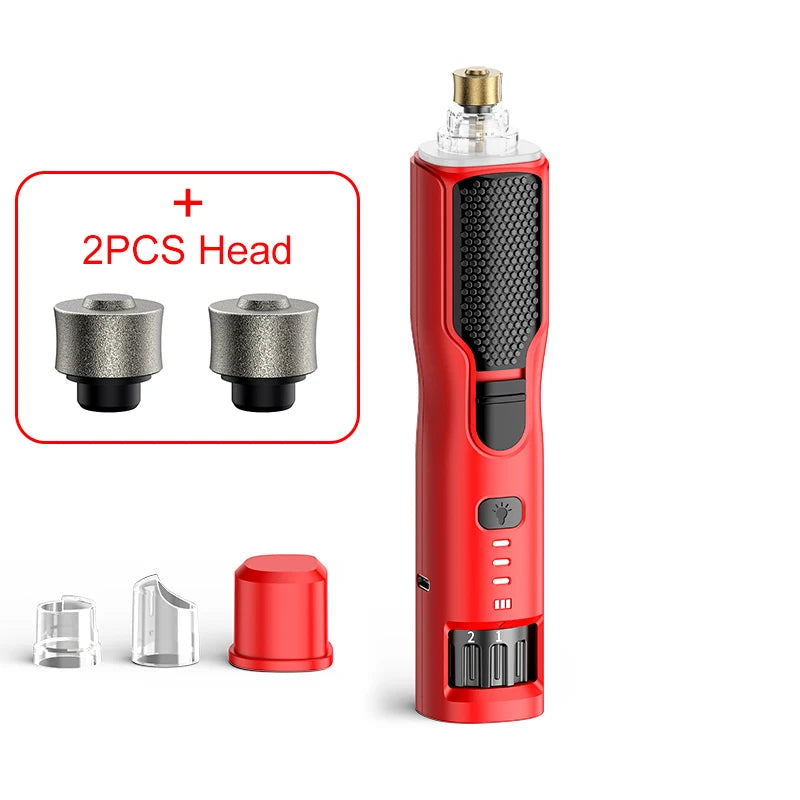 ROJECO Electric Pet Nail Grinder – Rechargeable, LED Light, 7-Speed for Cats & Dogs
