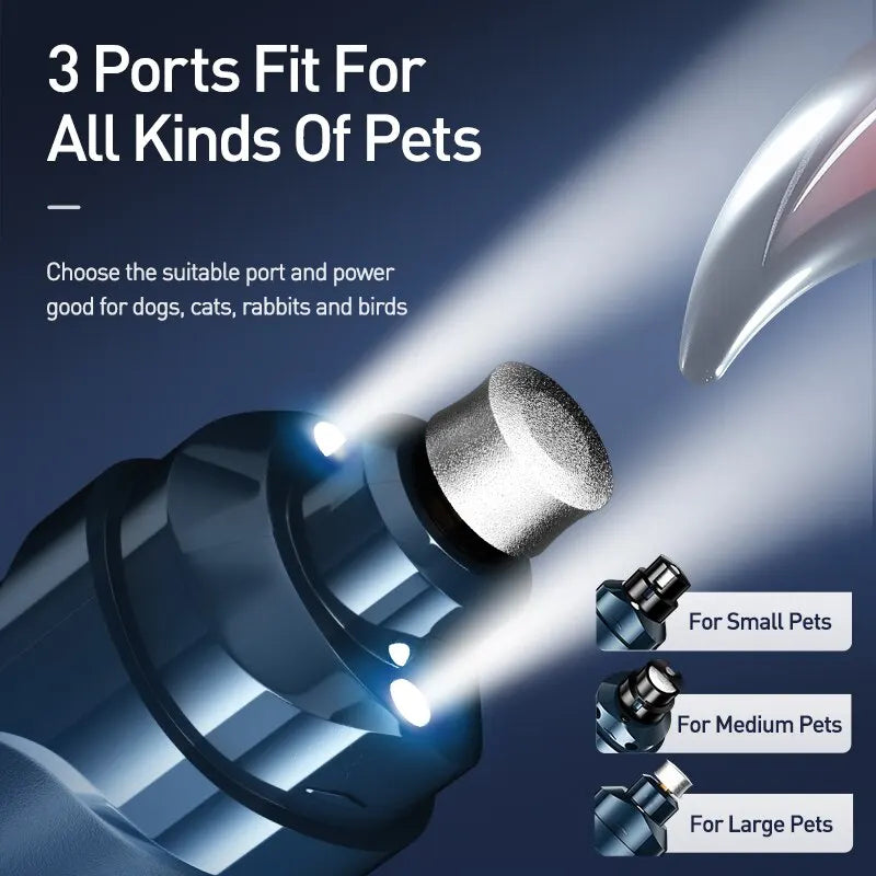 Electric Pet Nail Grinder & Clipper – Rechargeable, Professional