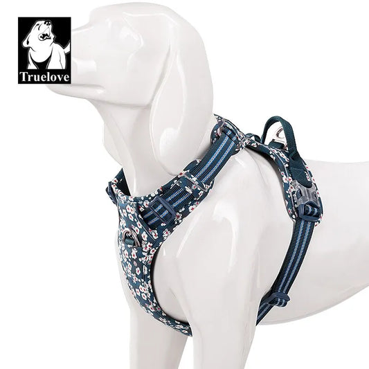 Truelove Floral Dog Harness – Cotton, Adjustable Vest