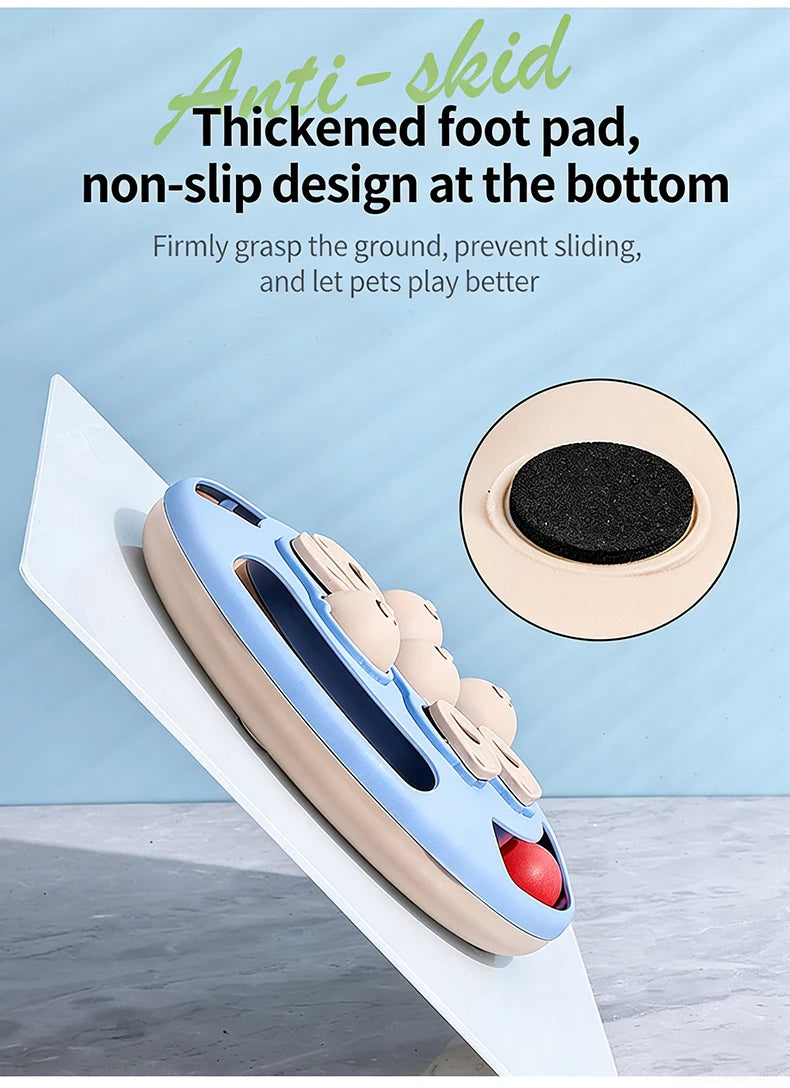 Smart Cat Puzzle Slow Feeder – Interactive Turntable Toy