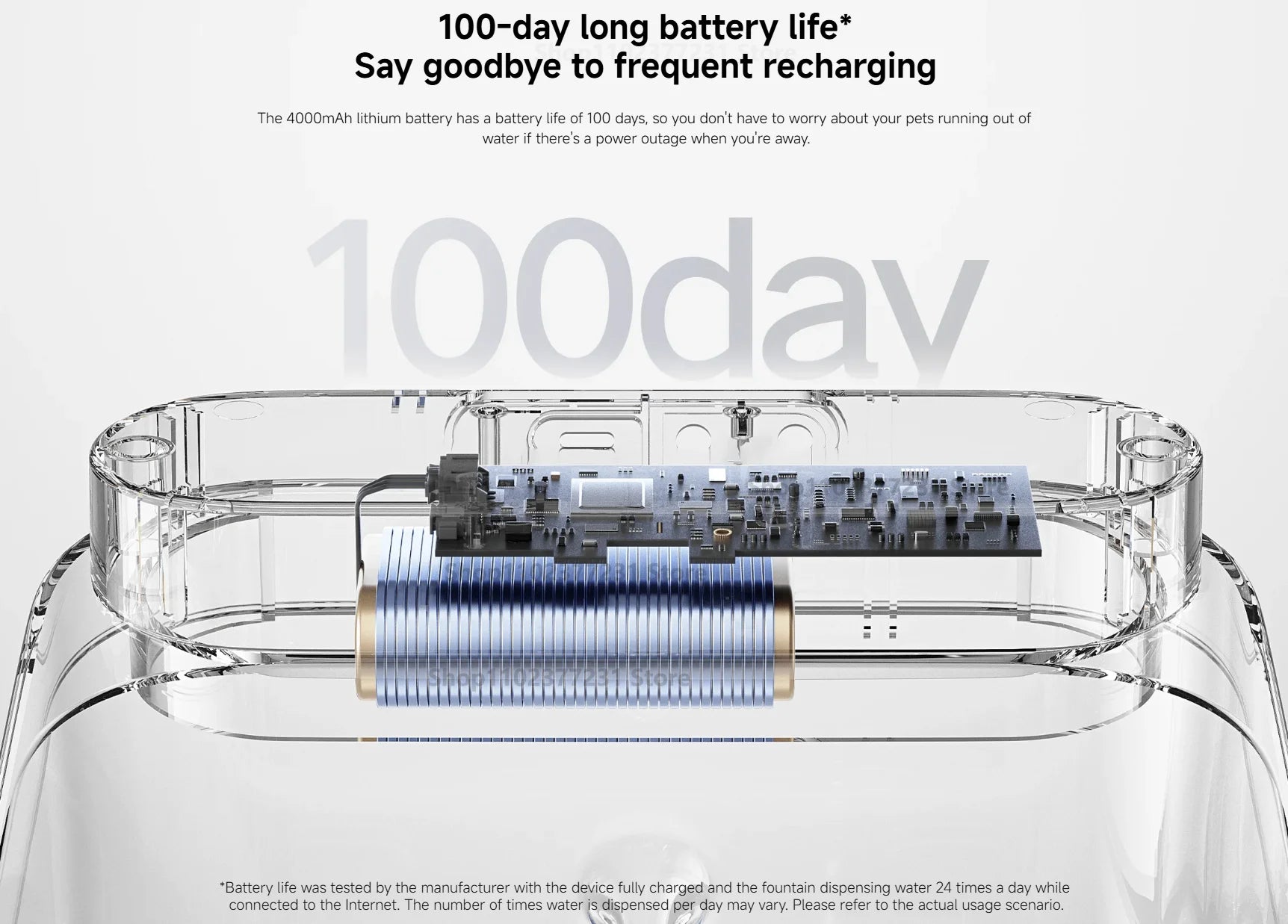 Xiaomi Mijia Smart Pet Drinking Fountain 2 by Waggy Tail with 3L capacity, wireless auto-sensing water dispenser for cats and dogs