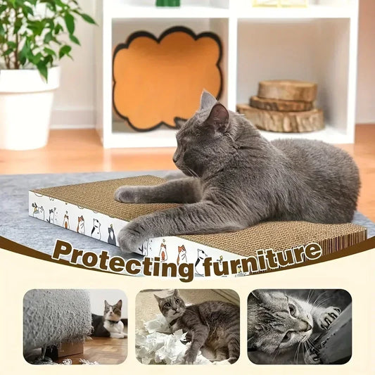 Extra-Durable Corrugated Cat Scratching Pad – Wave Design