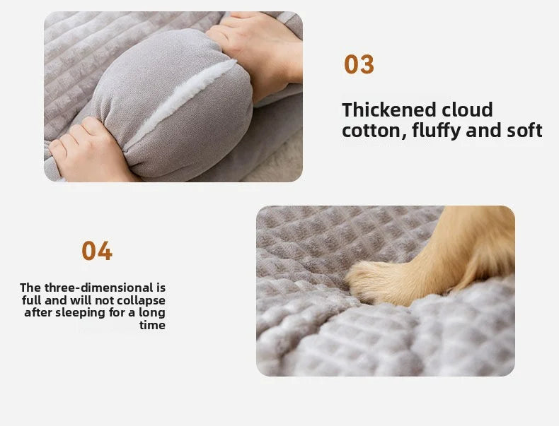 Non-Slip Winter Pet Kennel Bed – Soft & Washable
