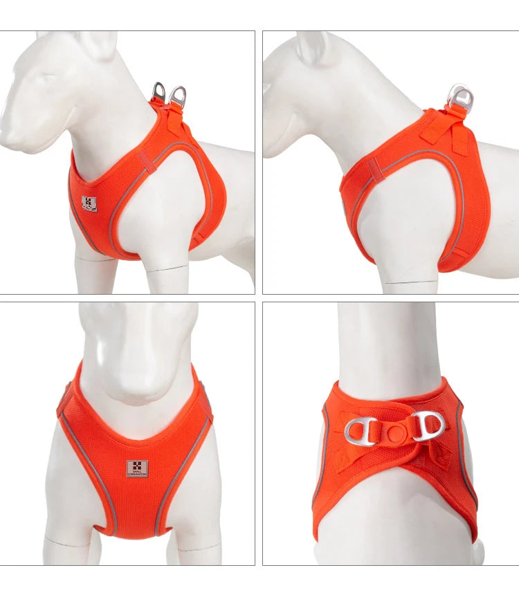 Reflective Dog Harness & Leash Set – Adjustable Vest