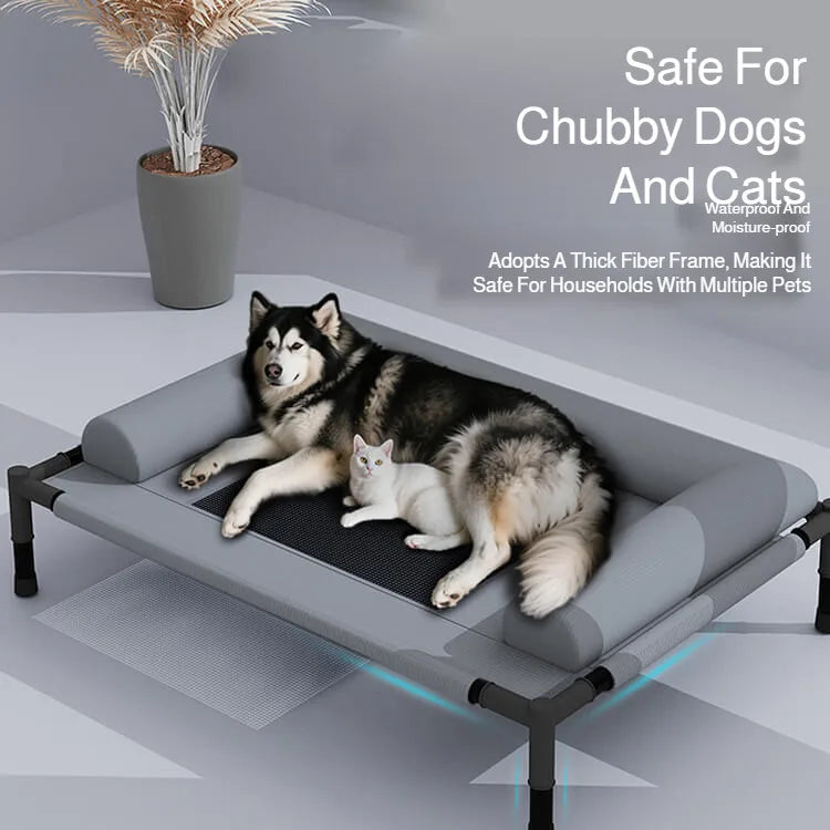 Pet Floor-Off Raised Mesh Bed Breathable Mesh Pet Bed Four Seasons Universal Dog Bed Detachable Washable Moisture-Proof