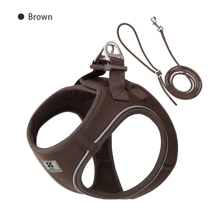 Reflective Dog Harness & Leash Set – Adjustable Vest