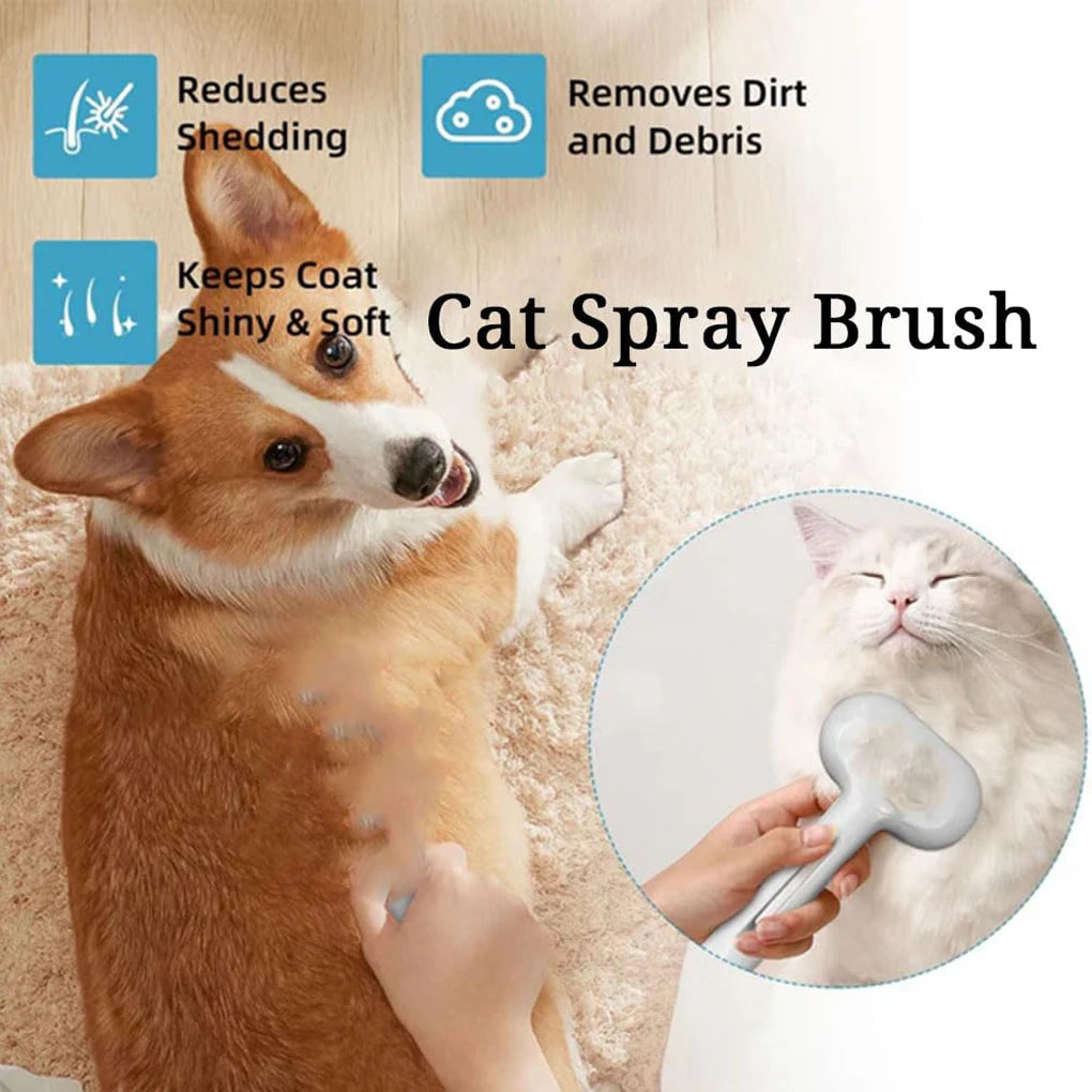 3in1 Pet Steam Spray Grooming Brush for Dogs Cats Electric Hair Removal Comb Massage Anti-Tangle Steamy Floating Hair Cleaning