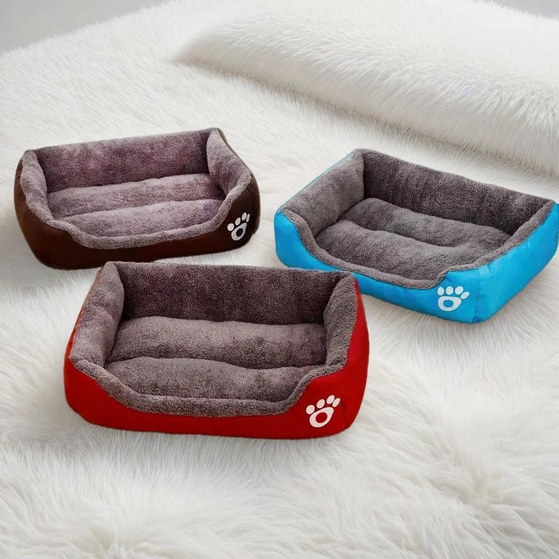Classic Soft Cotton Pet Bed – Breathable, All Sizes