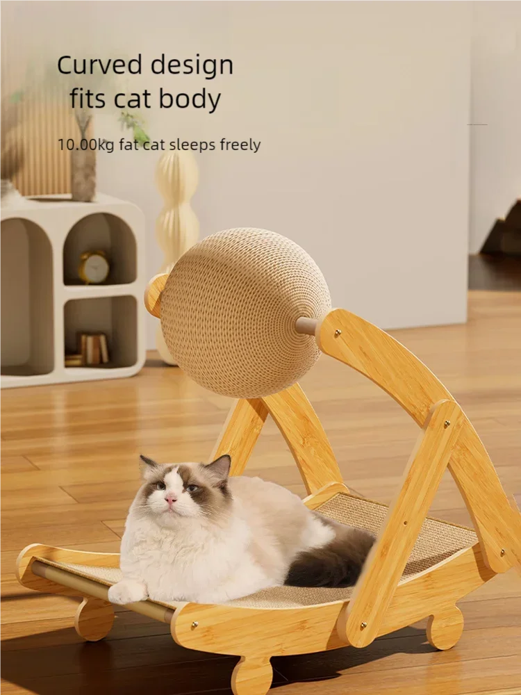 Durable Vertical Cat Scratcher With Sisal Ball Sisal Cat Sofa Resistant No Crumbs For Kittens Indoor Cats Pet Claw Grinding Toy