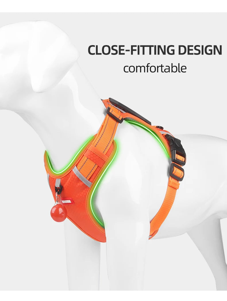 Adjustable Oxford Dog Harness Vest – Reflective Walking