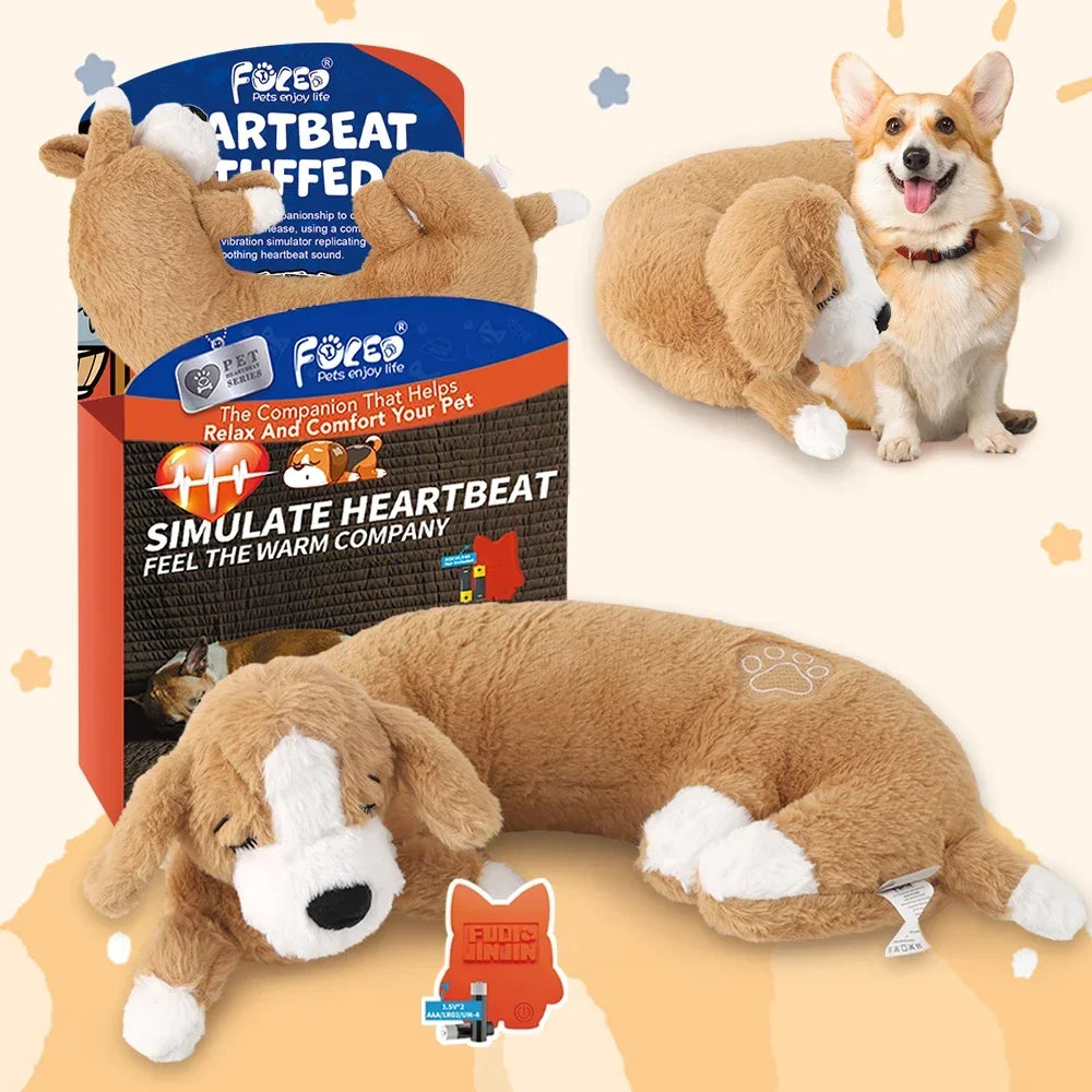 Curved Pillow Heartbeat Dog Toy – Comfort & Training