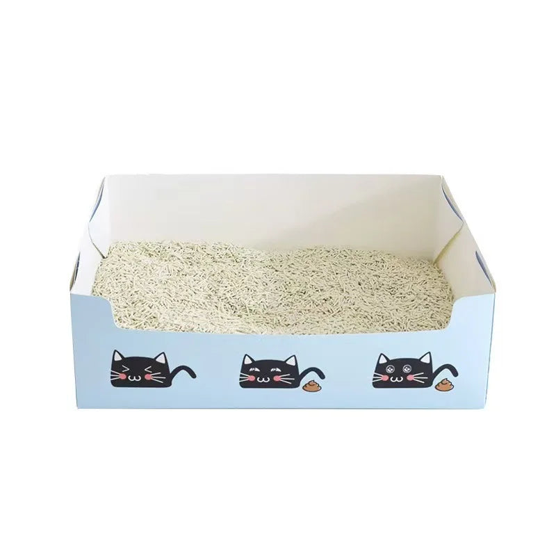 Disposable Cat Litter Box PP Waterproof Box Cat Toilet Special Cat Toilet Oversized Folding Cat Portable Outdoor Temporary Car