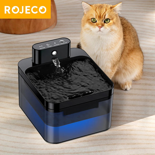 Wireless Auto Cat Water Fountain – Silent Pump, Fresh Filtered Water for Cats