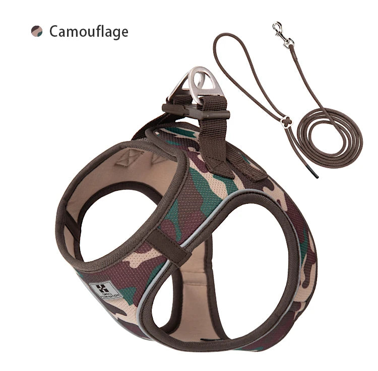 Reflective Dog Harness & Leash Set – Adjustable Vest