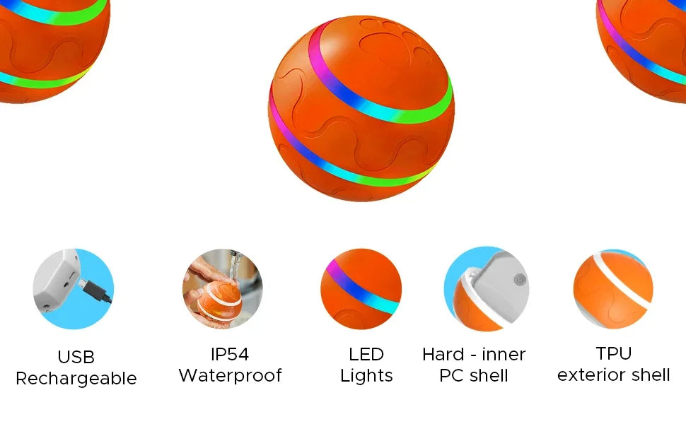 Remote Control Interactive Pet Ball – Waterproof, Flashing