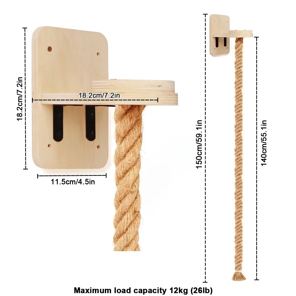 Wall Mounted Cat Shelves Wood Cat Lookout Climbing Shelf Kitten Wall Climbing Tree Furniture Four Step Stair Indoor Cat Hammock