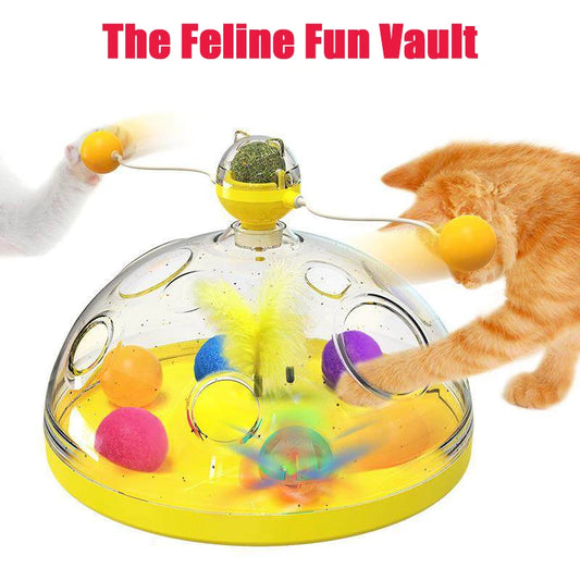 Cat Toy Box Set – Catnip Ball, Rotating Teaser Wand & Interactive Indoor Toys