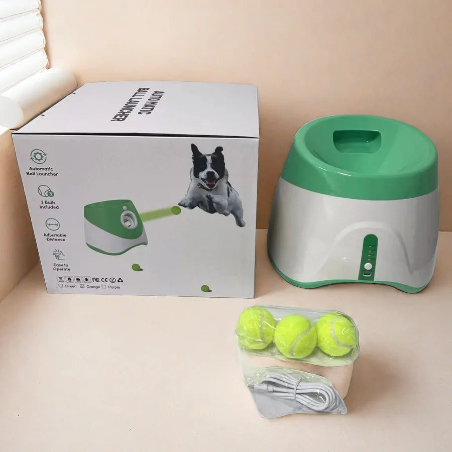 Automatic Tennis Ball Launcher for Dogs – USB Rechargeable