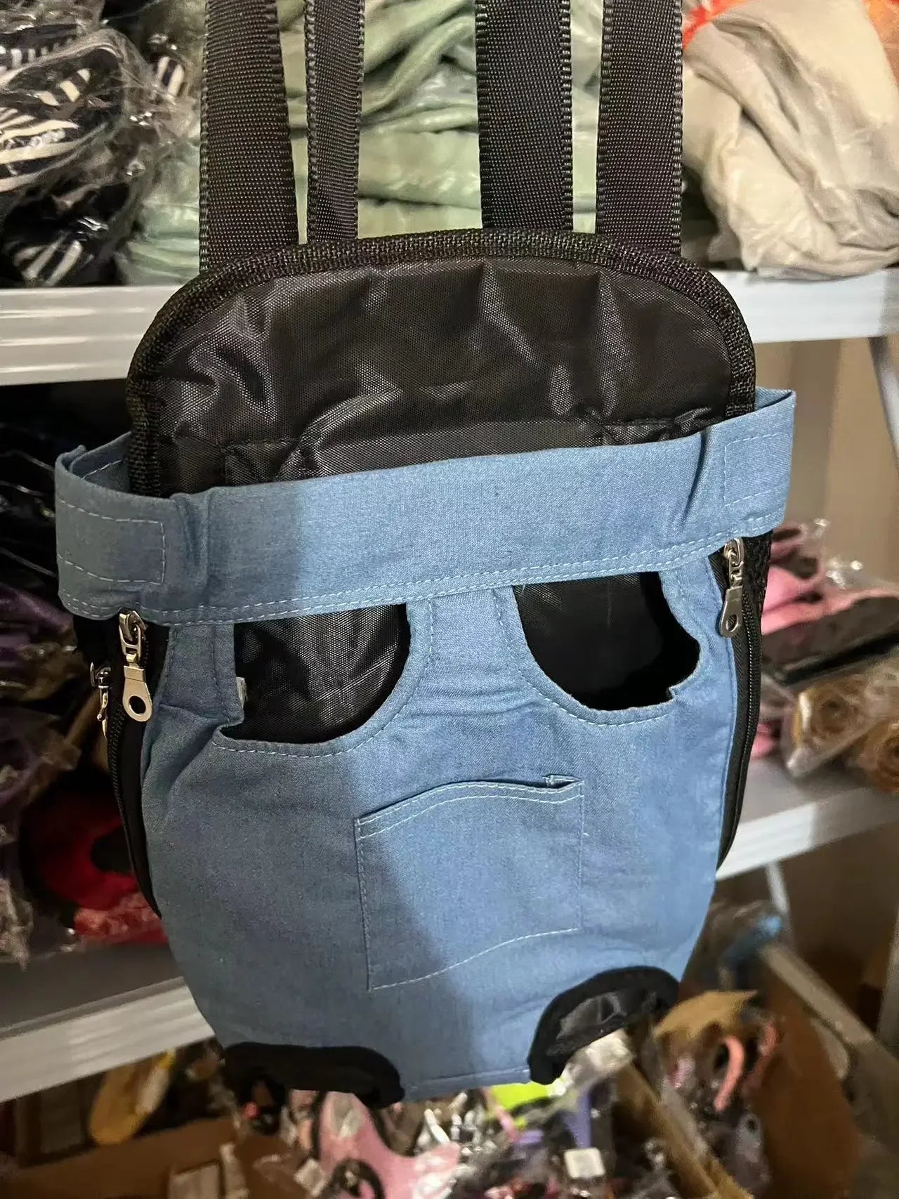 Pets Products Denim Pet Dog Backpack Outdoor Travel Cat Carrier Bag for Small Dogs Breathable Shoulder Puppy Kedi Carring Bags