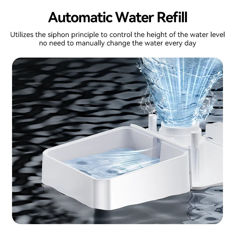 ROJECO 8.5L Auto Pet Feeder & 3.5L Water Fountain – WiFi App, Gravity Drinker