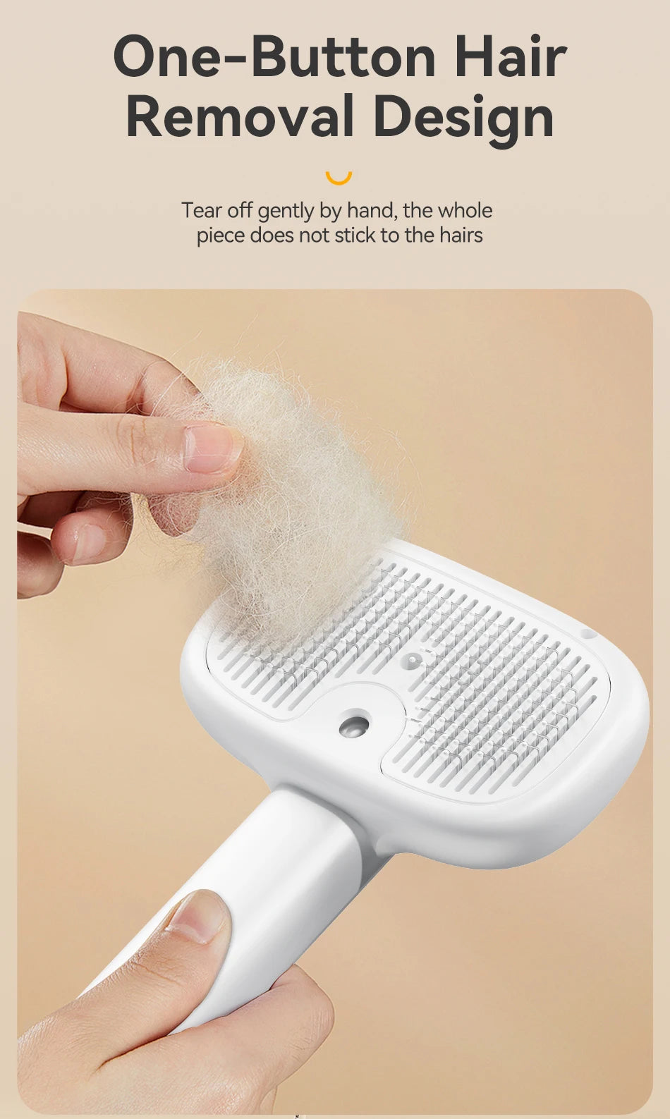 Electric Spray Pet Grooming Brush – Water Mist, Hair Removal