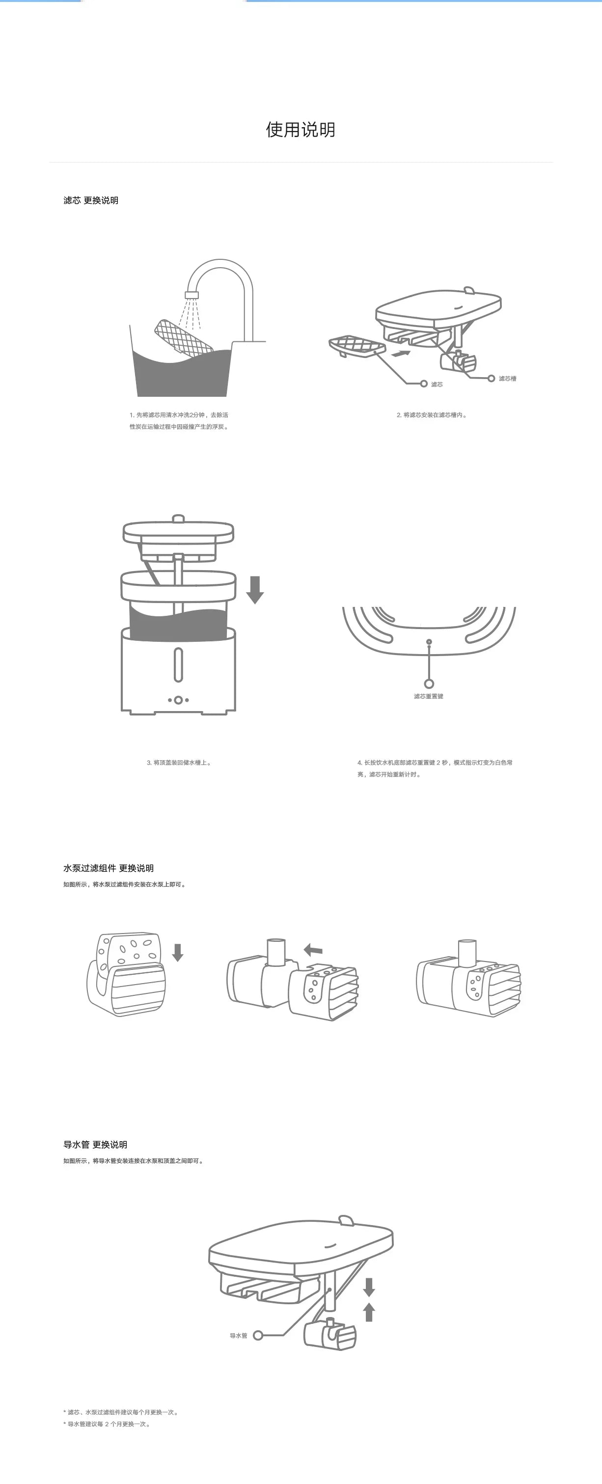 Original MIJIA Smart Pet Water Dispenser Filter Set XWMF01MG Replacement For Xiaomi Drinking Fountain Automatic Silent Dispenser