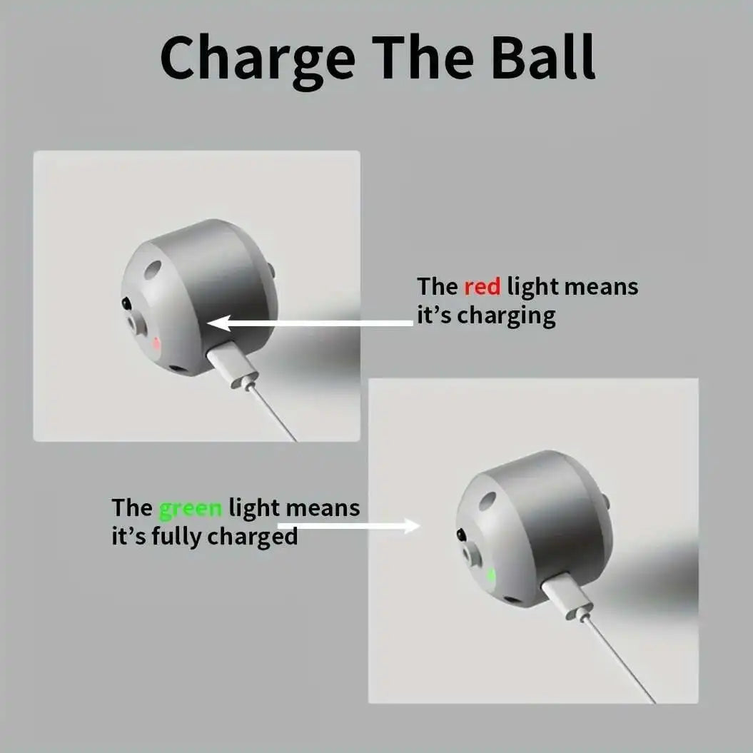 Smart Interactive Dog Toy Ball – RGB, USB Rechargeable