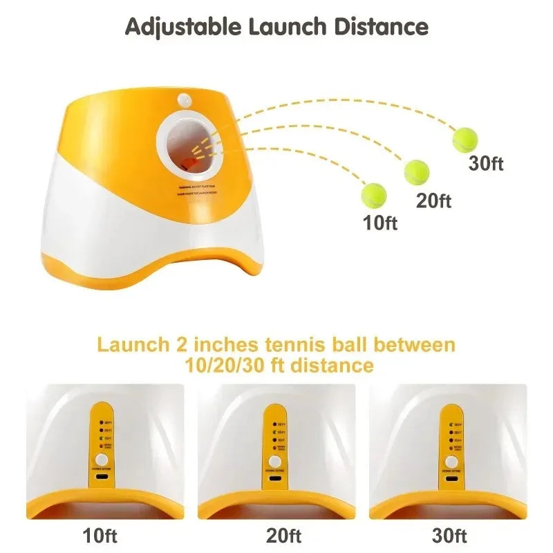 Automatic Tennis Ball Launcher for Dogs – USB Rechargeable