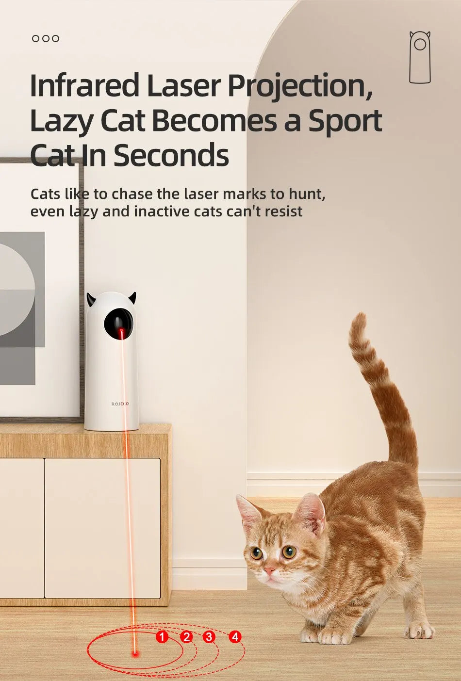 Auto Laser Cat Toy – Smart Interactive LED Teaser