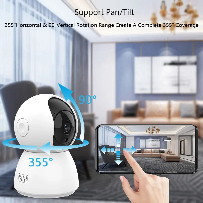 1080P Smart WiFi Pet Camera – Auto Tracking, Indoor Security & Baby Monitor