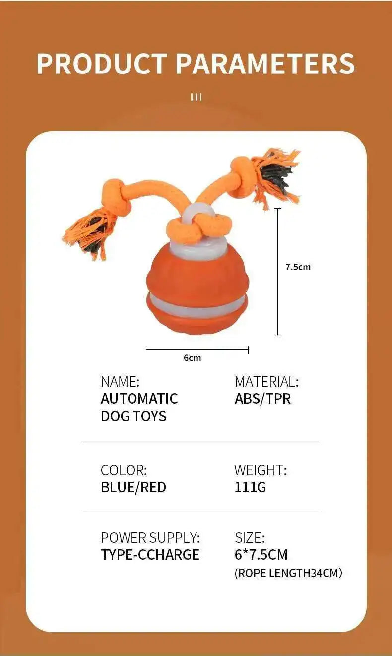 Motion-Activated Squeaky Rolling Dog Toy Ball