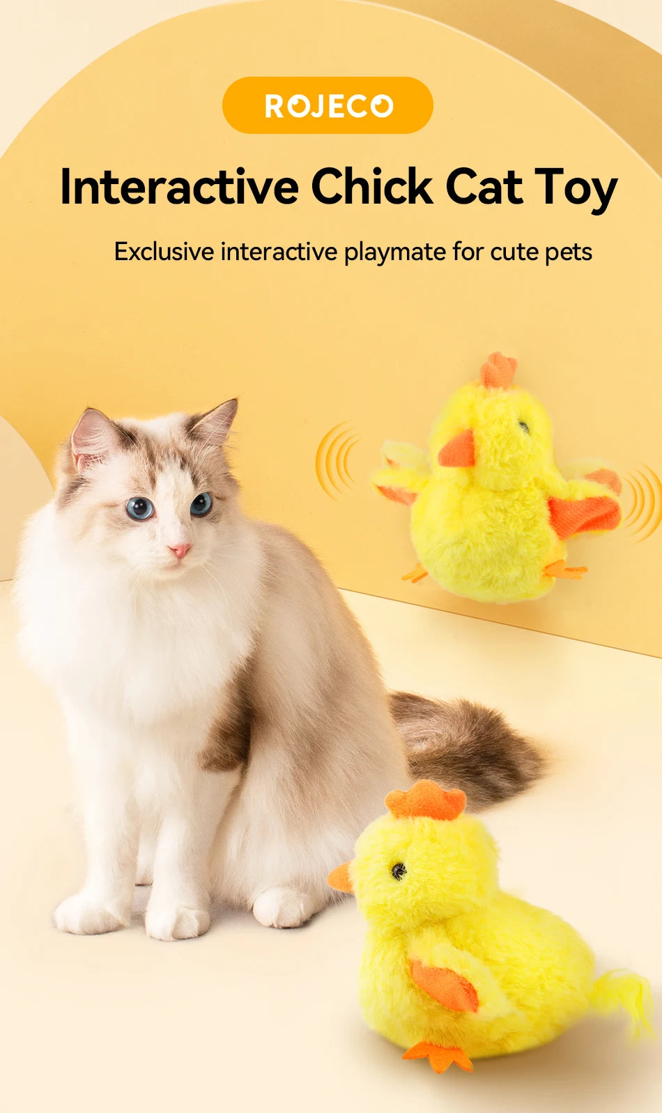 Auto Flapping Chicken Cat Toy – Catnip, Sound & Remote Control