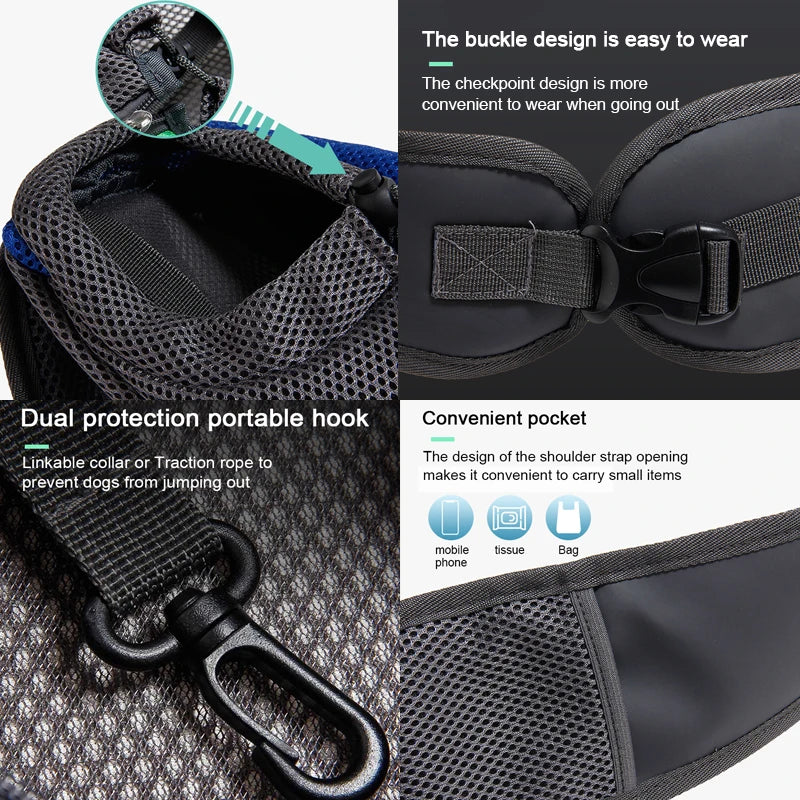 Crossbody Mesh Pet Carrier Sling Bag