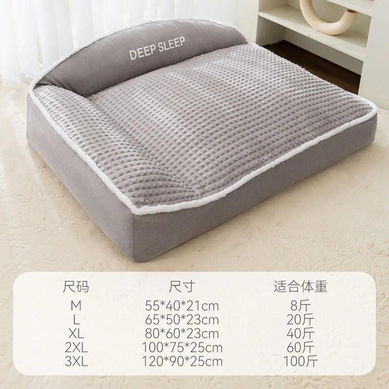 Non-Slip Winter Pet Kennel Bed – Soft & Washable