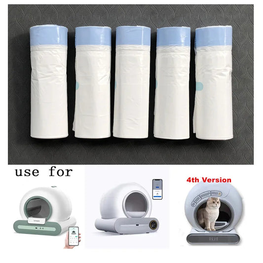 TONEPIE-Cat Litter Box Liners, Garbage Bag, Pull-and-Tie Bags for Easy Clean, Poop Bags, Cat Supplies, 470x450mm