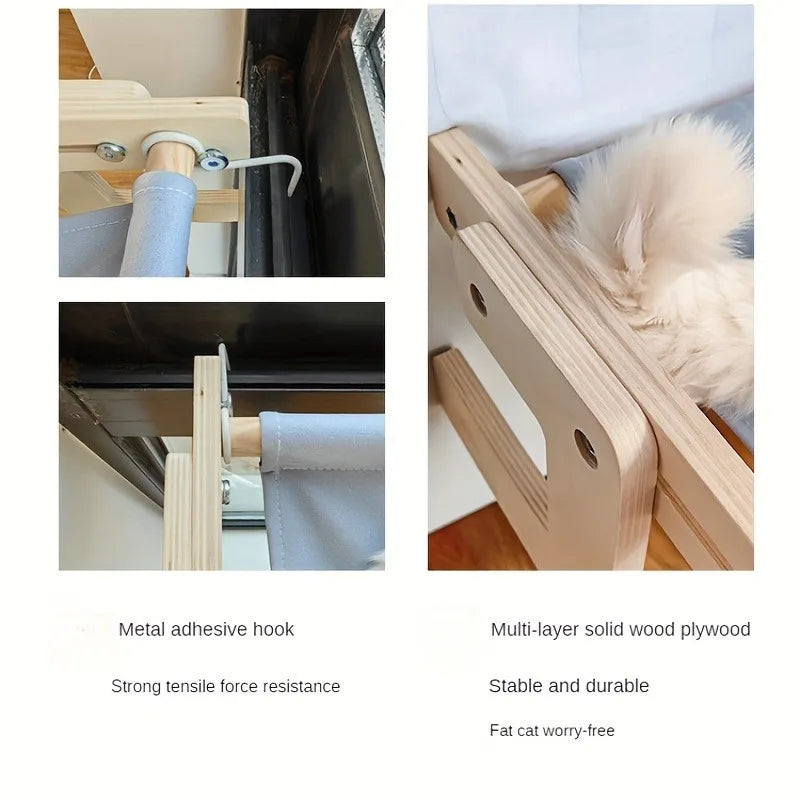 Window Cat Hammock – Hanging Bed for Balcony & Indoor