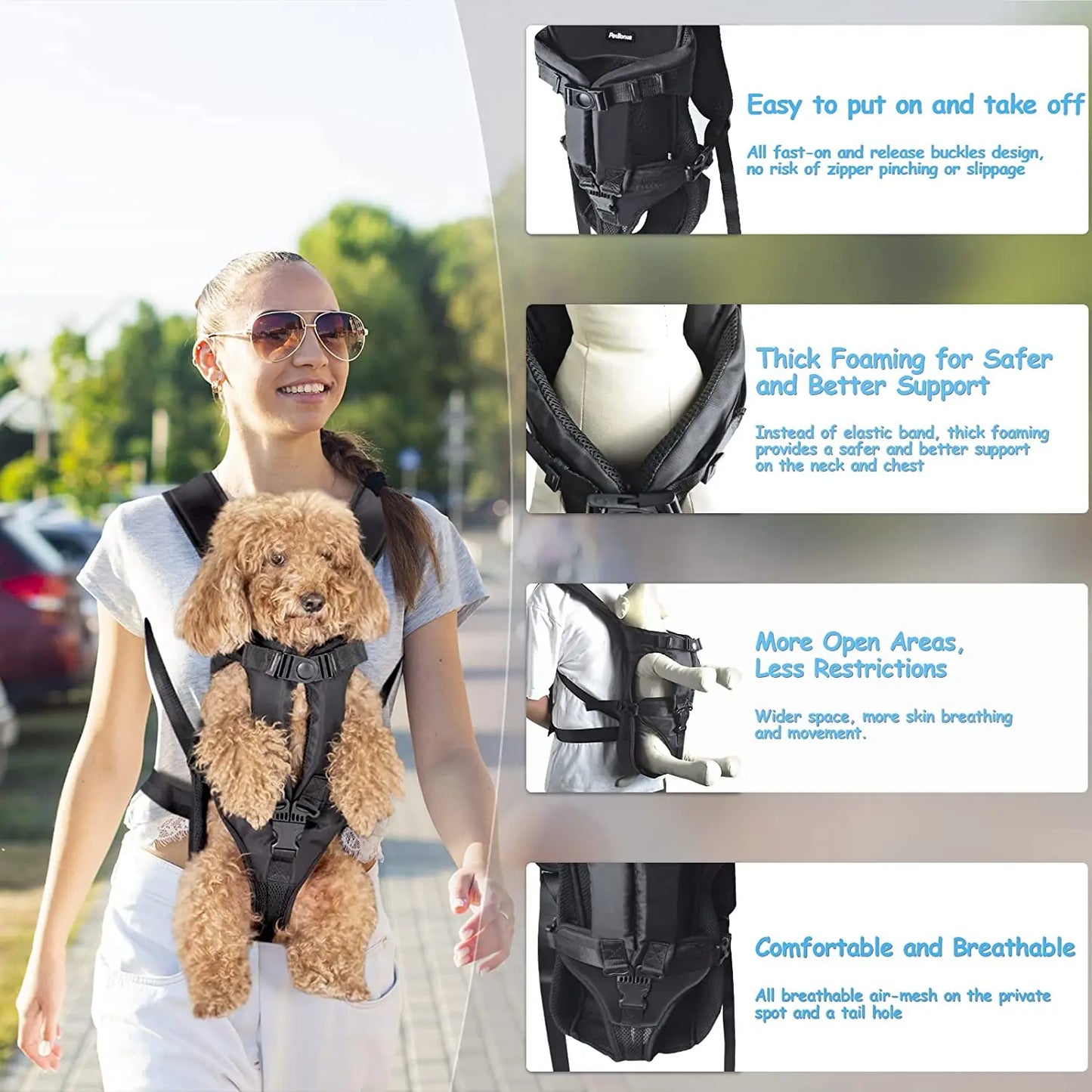 Breathable Double-Shoulder Dog & Cat Carrier Backpack