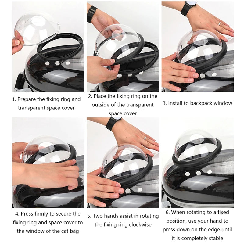 Space Capsule Transparent Pet Carrier Backpack